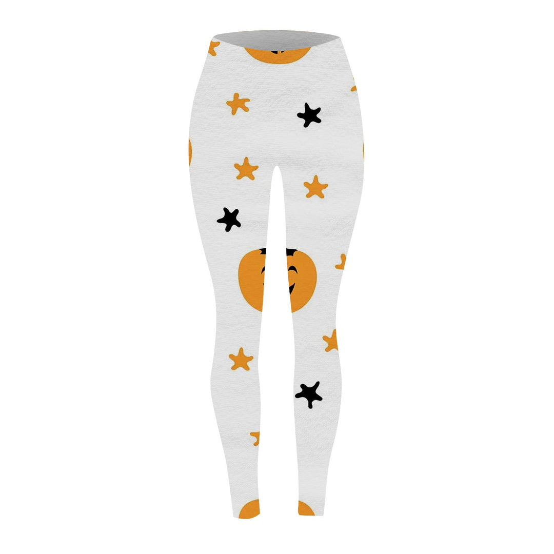 Women's Pumpkin Print Halloween Leggings