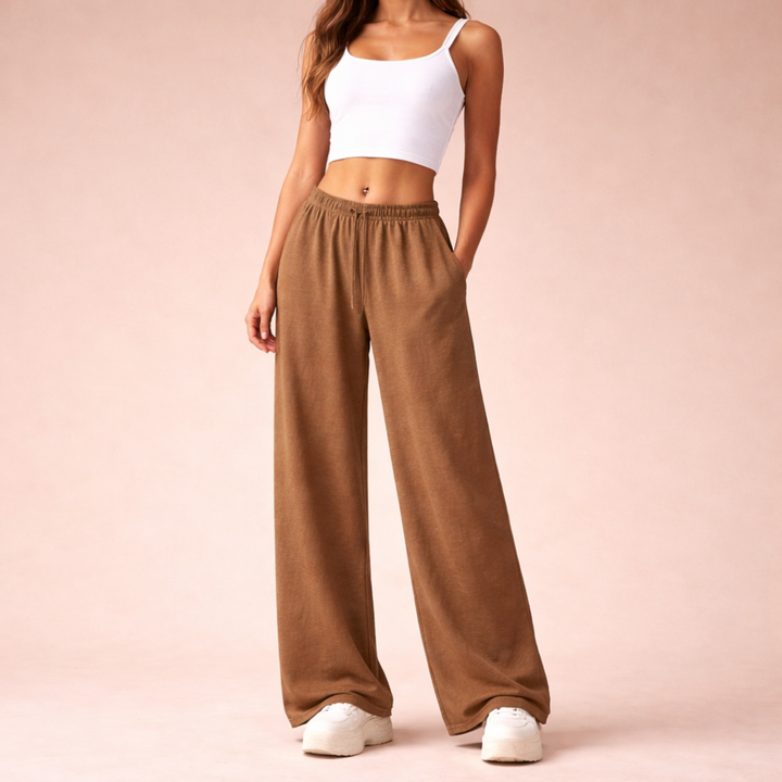 High Waisted Wide Leg Jogging Pants