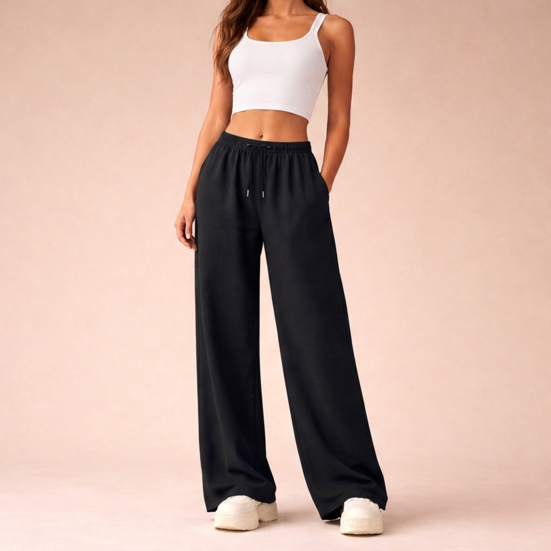 High Waisted Wide Leg Jogging Pants