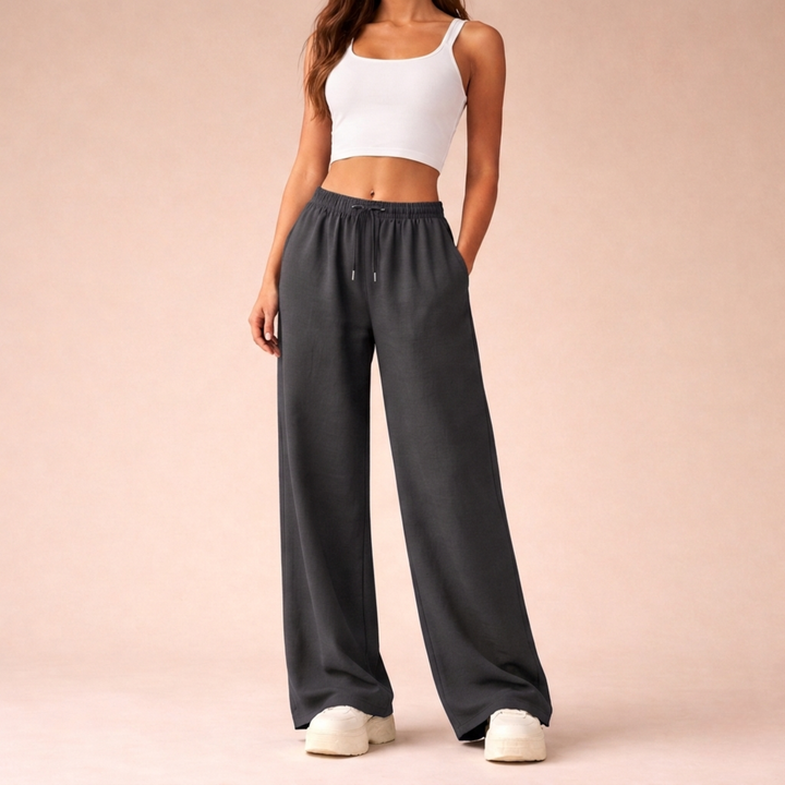 High Waisted Wide Leg Jogging Pants