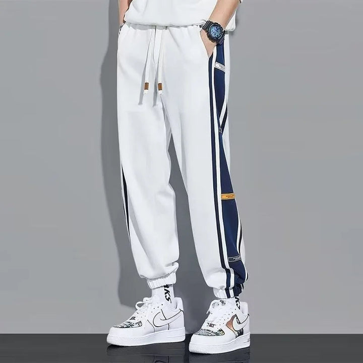 Men's Jogger Sweatpants with Side Stripe Drawstring Waist