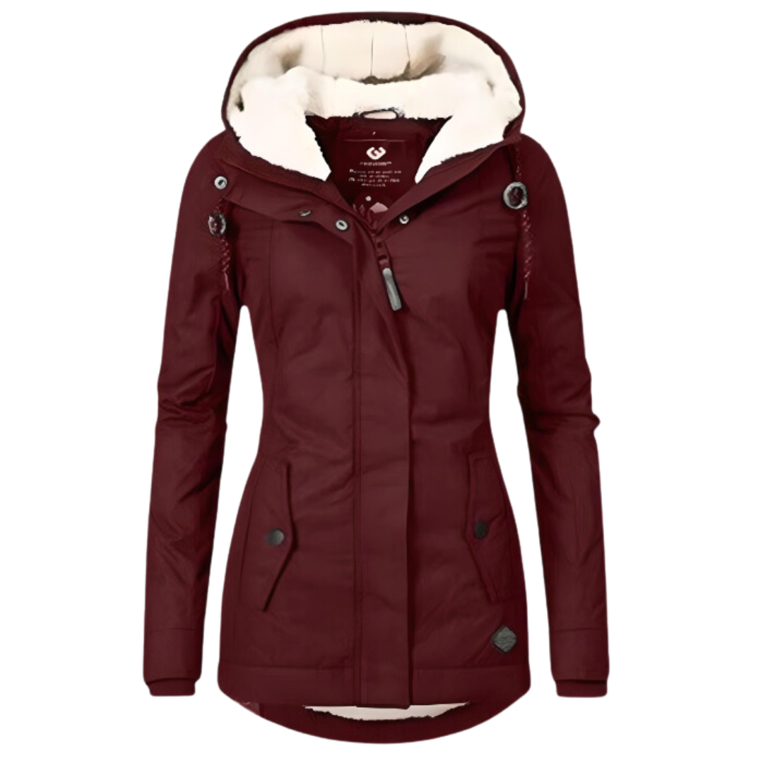 Women's Sherpa-Lined Parka with Adjustable Hood