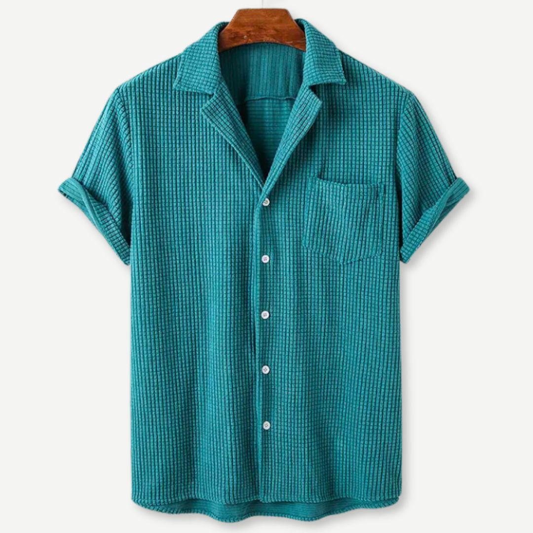 Men's Textured Knit Short Sleeve Shirt
