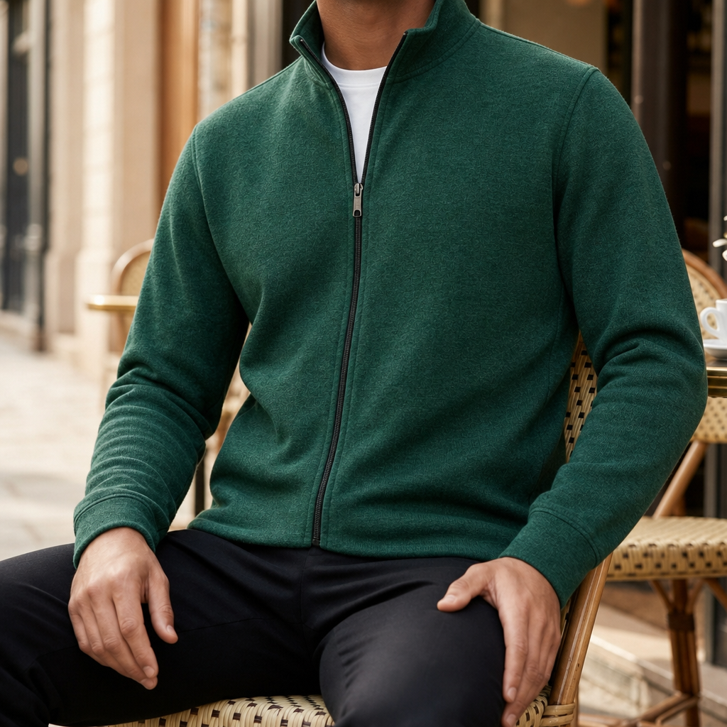 Men's Lightweight Fleece Full-Zip Jacket in Relaxed Fit