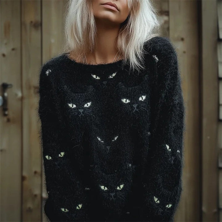 Men's Pumpkin Bat Halloween Sweater with Pullover Fit