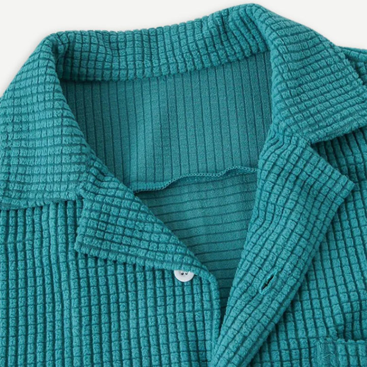 Men's Textured Knit Short Sleeve Shirt