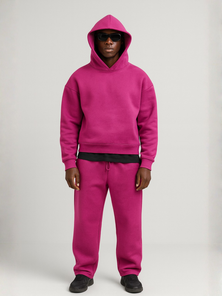 Men's Oversized Hoodie Jogger Tracksuit Set