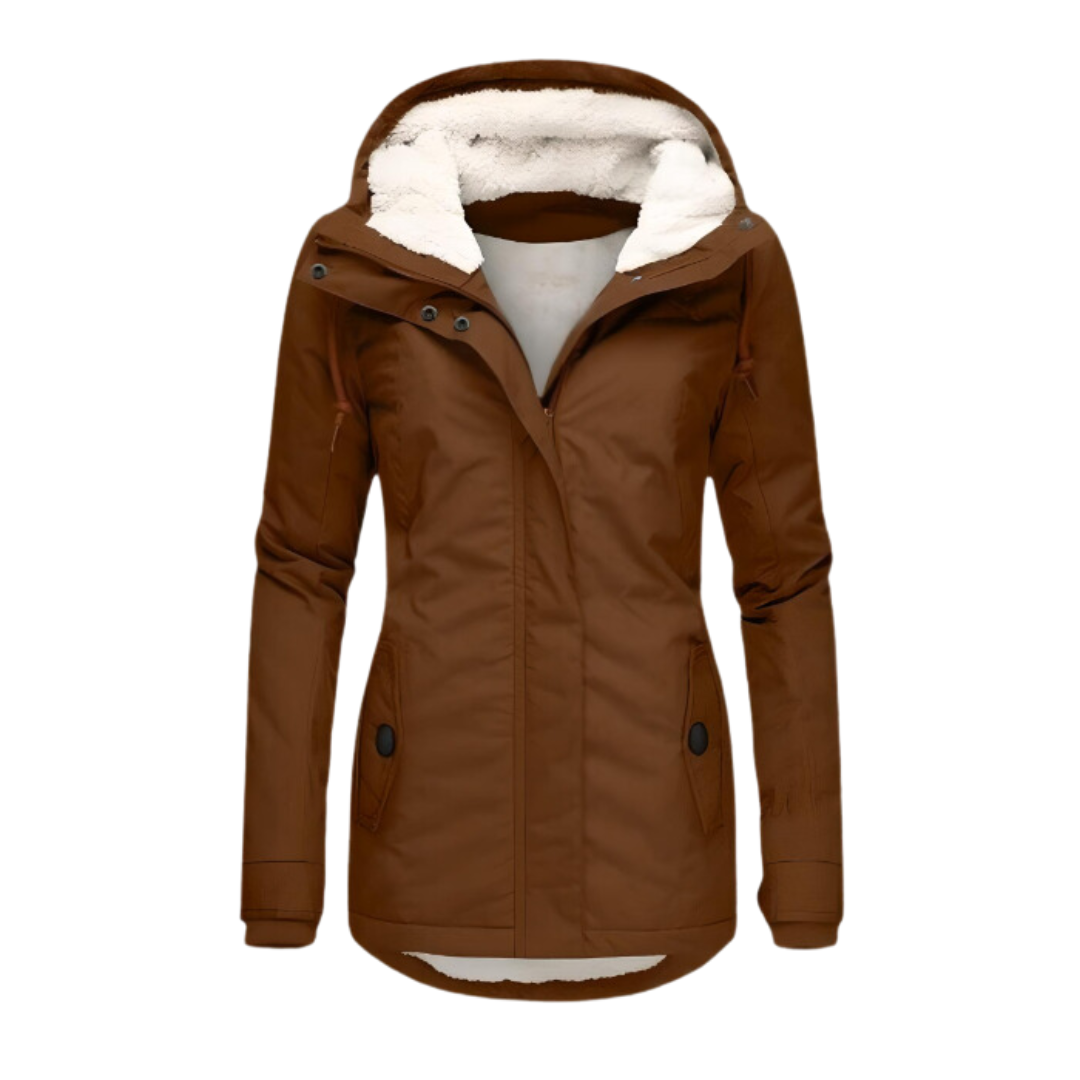 Women's Sherpa-Lined Parka with Adjustable Hood