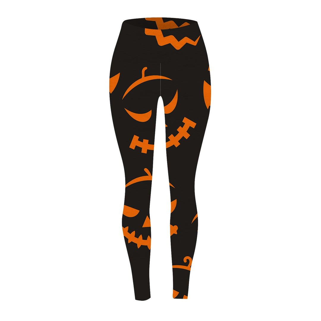 Women's Pumpkin Print Halloween Leggings