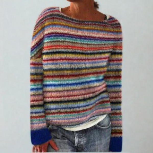 Women's Fair Isle Knit Sweater in Retro Pattern