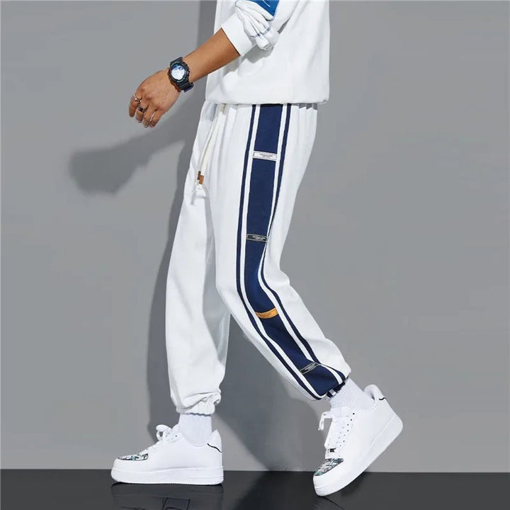 Men's Jogger Sweatpants with Side Stripe Drawstring Waist