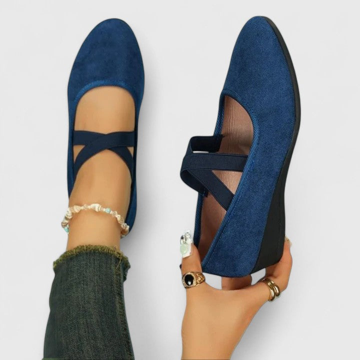 Women's Criss-Cross Strap Slip-On Flats