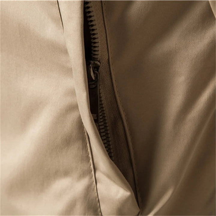 Men's Bomber Jacket with Full Zip Closure