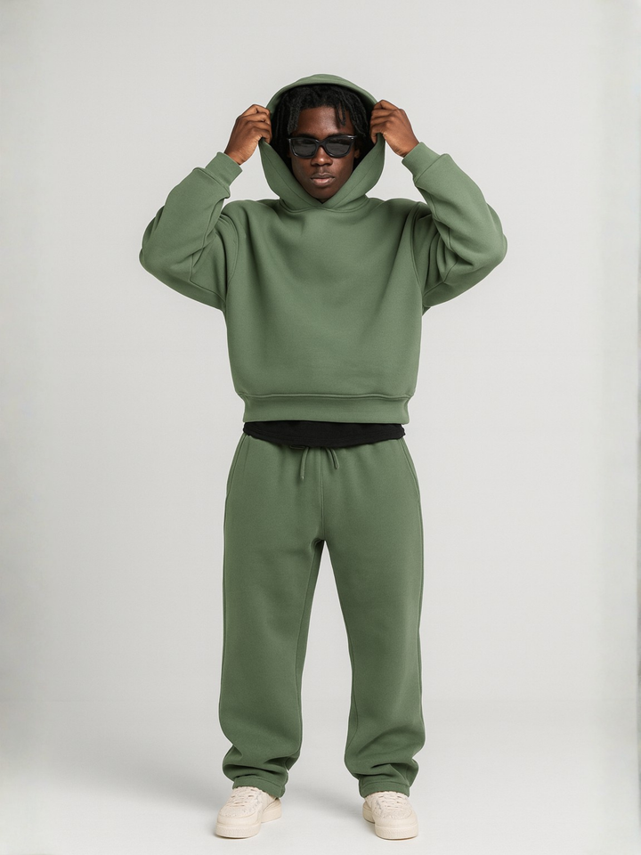 Men's Oversized Hoodie Jogger Tracksuit Set