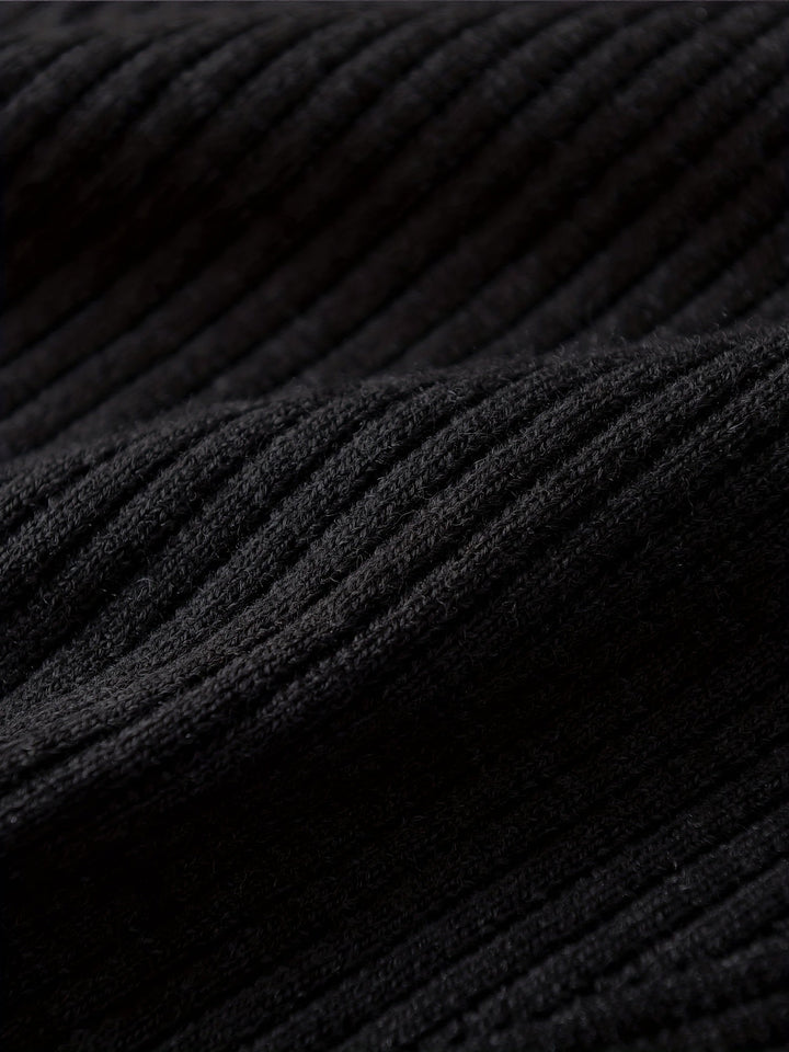 Men's Ribbed Knit V-Neck Sweater Vest