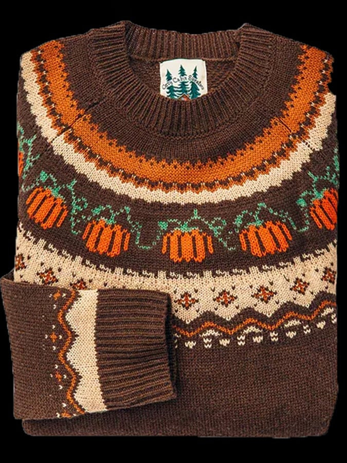 Women's Apple Fair Isle Knit Sweater