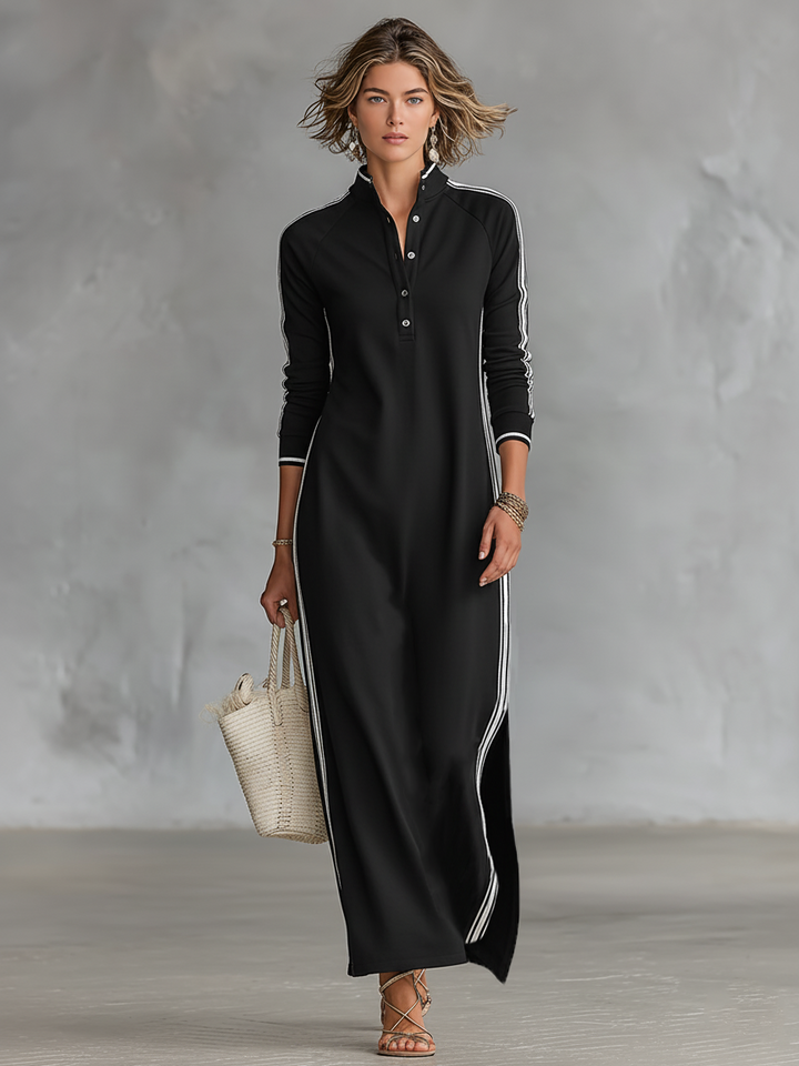 Women's Long Sleeve Maxi Shirt Dress