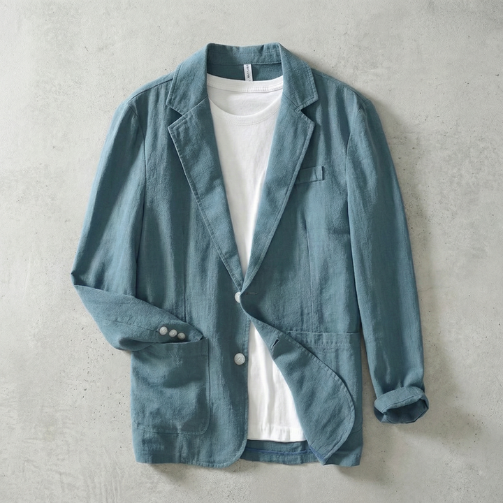 Men's Linen Blend Blazer Jacket in a Relaxed Fit
