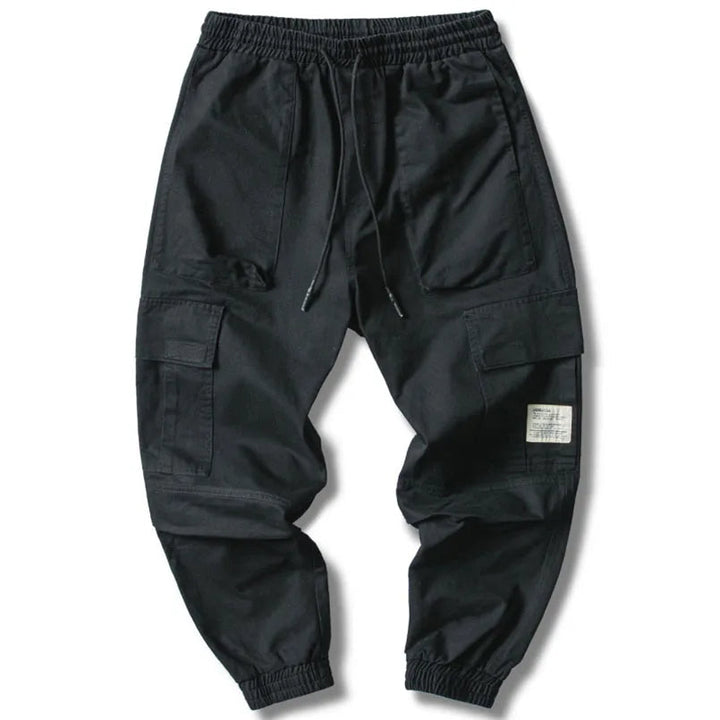 Men's Cotton Cargo Joggers with Elastic Cuffs