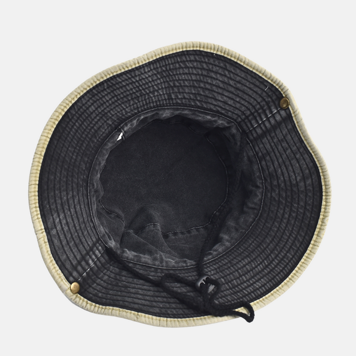Washed Cotton Boonie Hat with Buckle Strap Detail