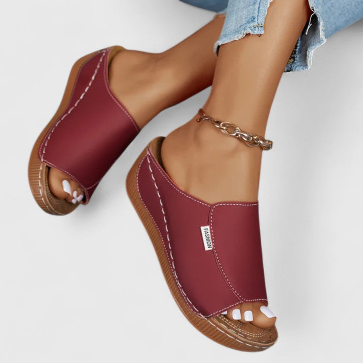 Orthopedic Slip On Wedge Sandals