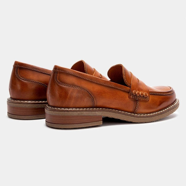 Women's Leather Penny Loafers with Orthopedic Insole