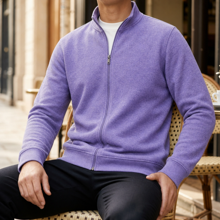 Men's Lightweight Fleece Full-Zip Jacket in Relaxed Fit