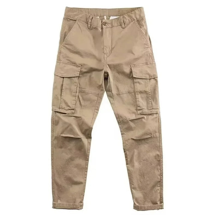 Men's Cotton Cargo Pants with Tapered Fit