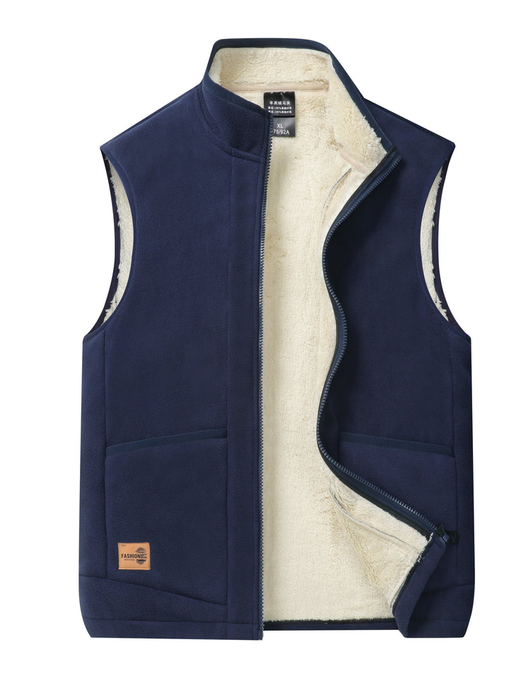 Men's Fleece Sherpa-Lined Zip Vest