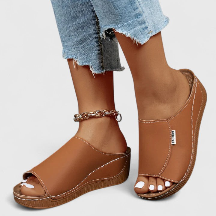 Orthopedic Slip On Wedge Sandals