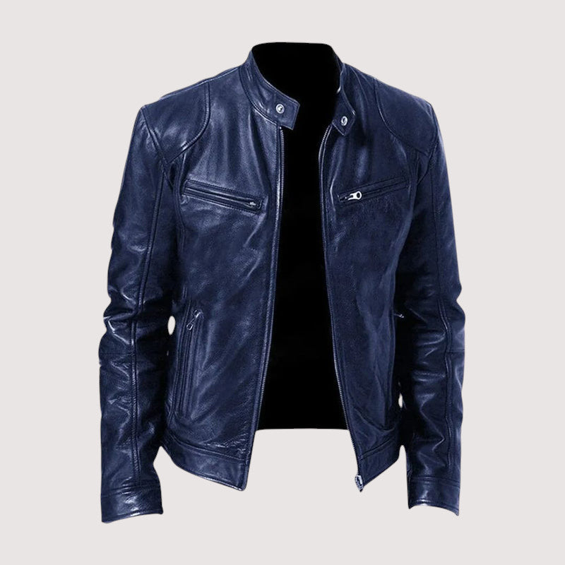 Men's Leather Biker Jacket