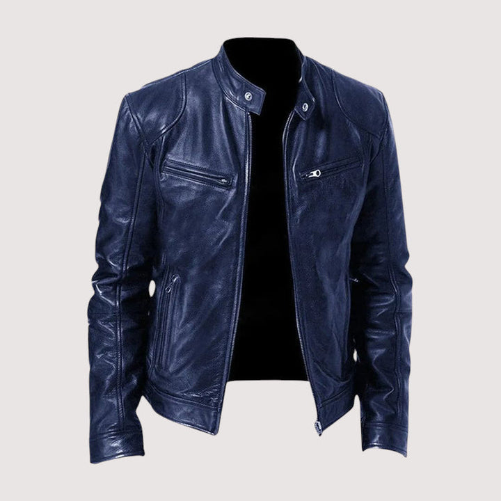 Men's Leather Biker Jacket