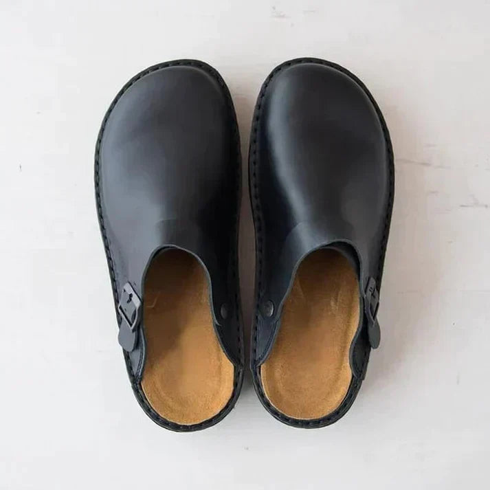 Men's Slip On Leather Clogs