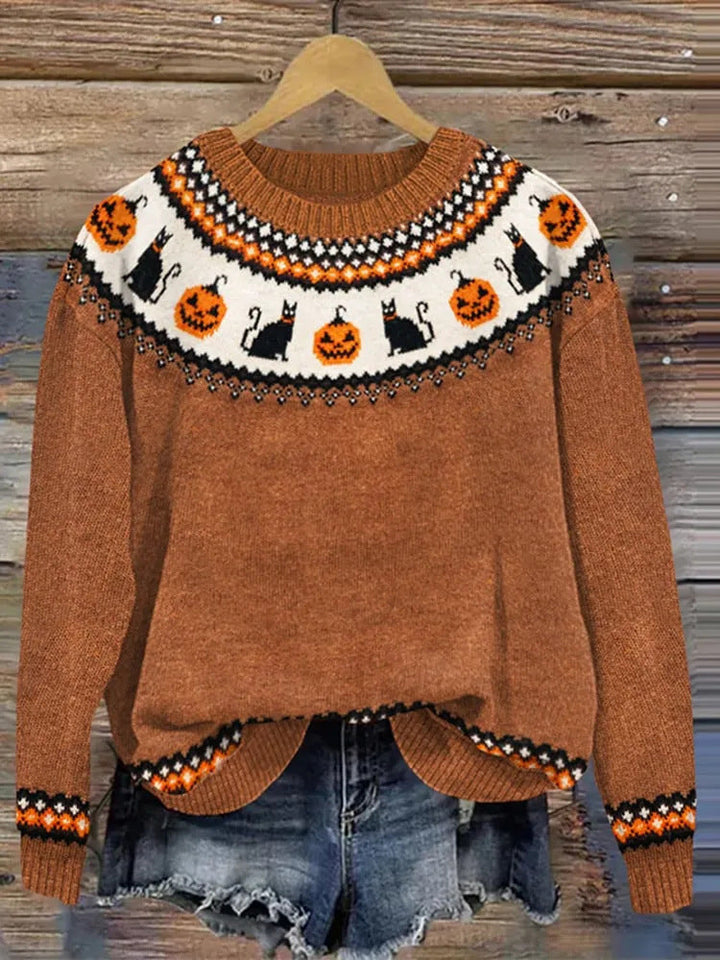 Women's Apple Fair Isle Knit Sweater
