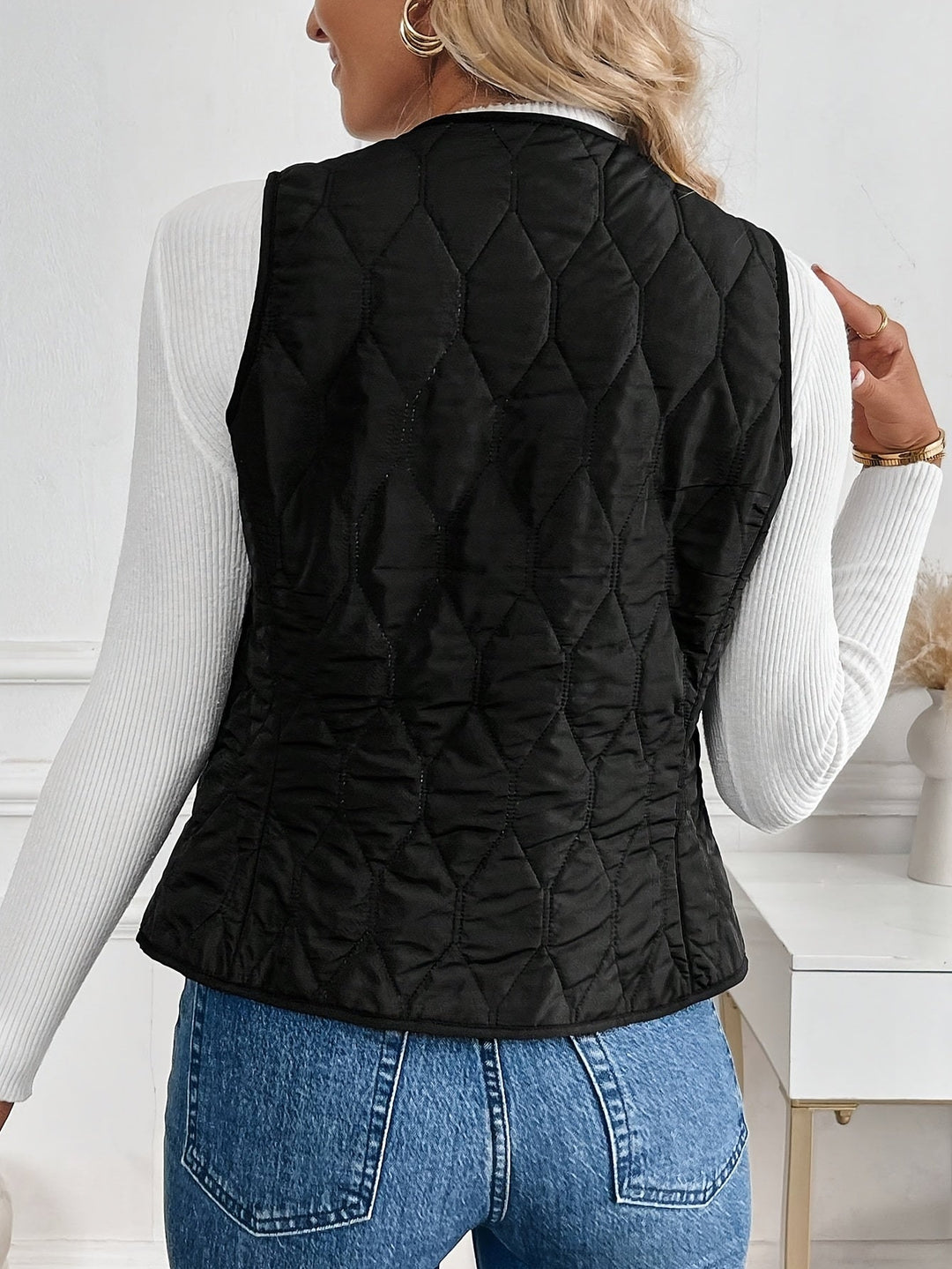 Women's Reversible Sherpa Quilted Vest