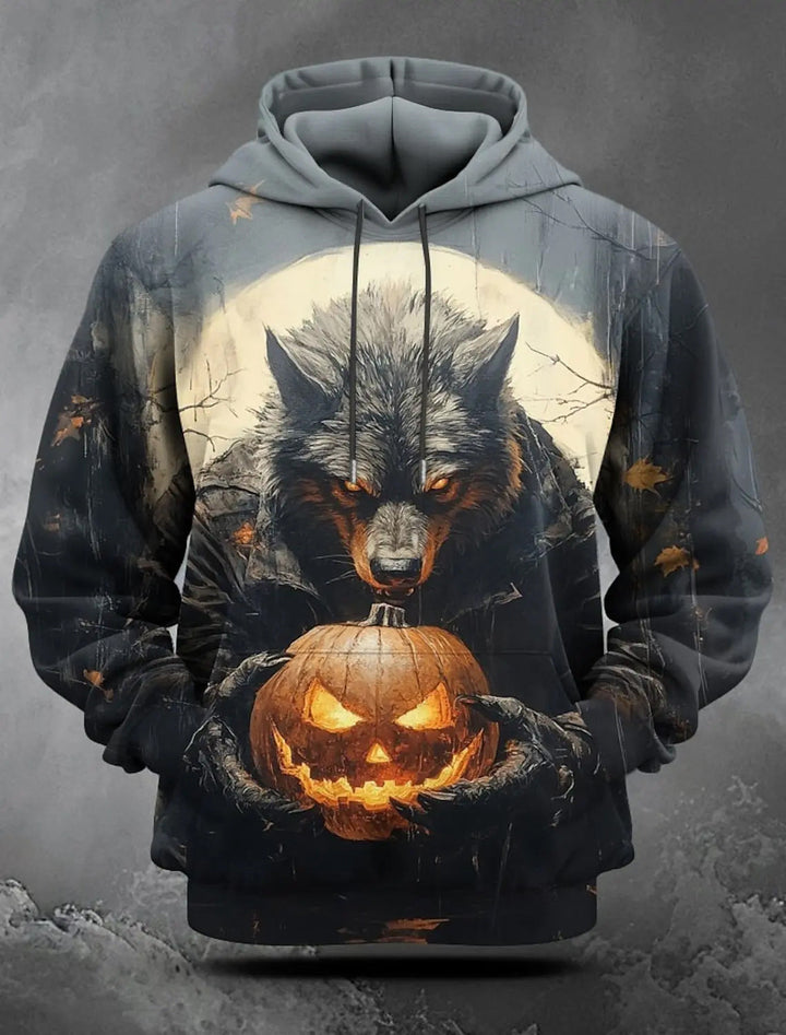 Men's Pumpkin Face Halloween Hoodie