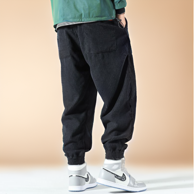 Men's Corduroy Jogger Sweatpants with Drawstring Waist
