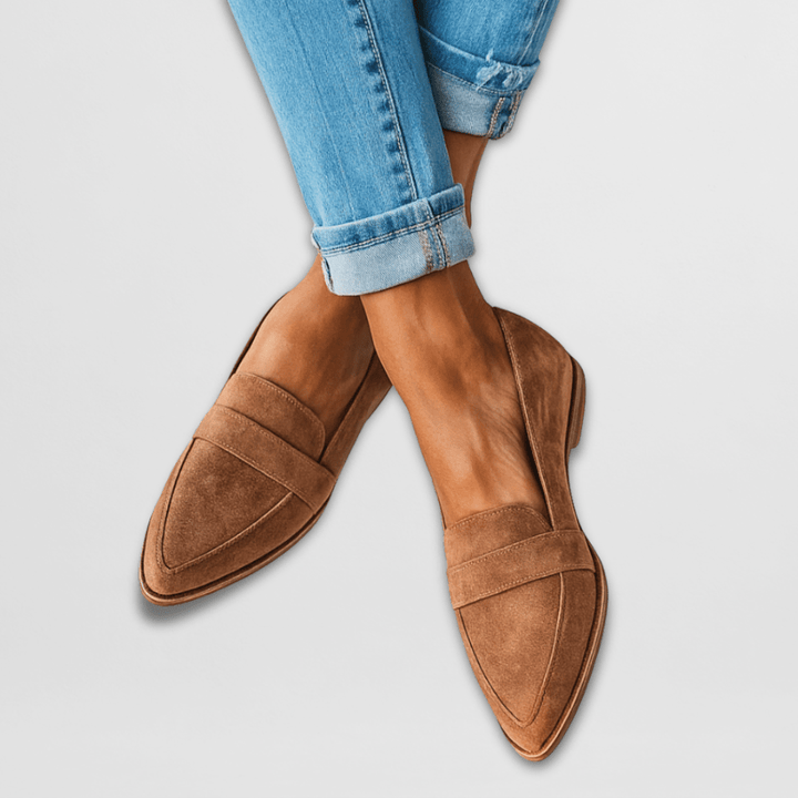 Women's Suede Pointed Toe Loafers