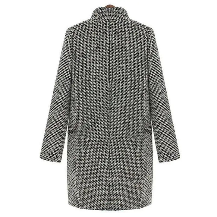 Women's Houndstooth Longline Tailored Coat