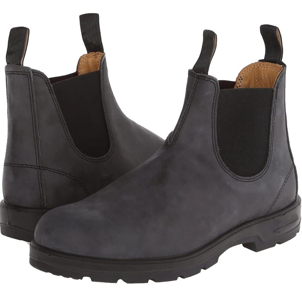 Men's Leather Chelsea Boots with Elastic Side Panels