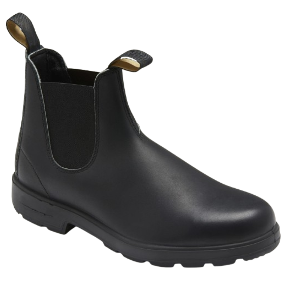Men's Leather Chelsea Boots with Elastic Side Panels
