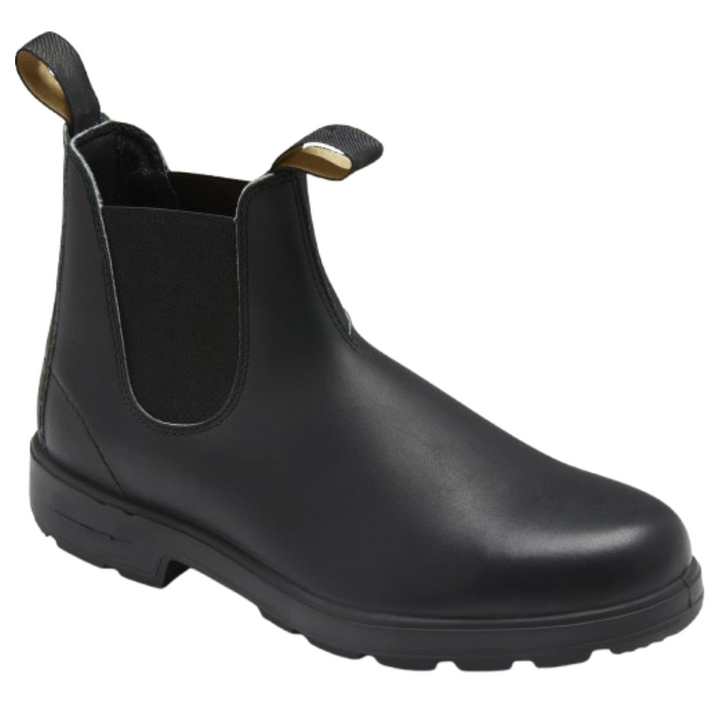 Men's Leather Chelsea Boots with Elastic Side Panels