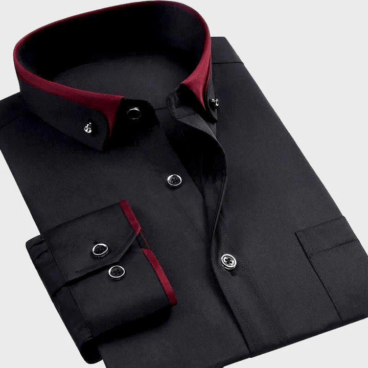 Formal Contrast Collar Dress Shirt