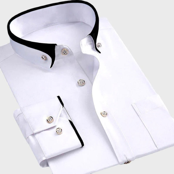 Formal Contrast Collar Dress Shirt