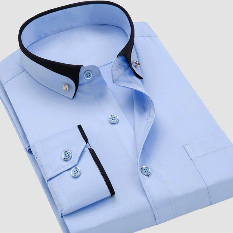 Formal Contrast Collar Dress Shirt