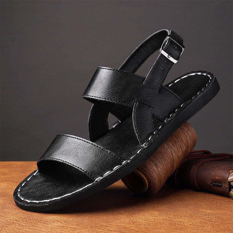 Women's Leather Flat Sandals