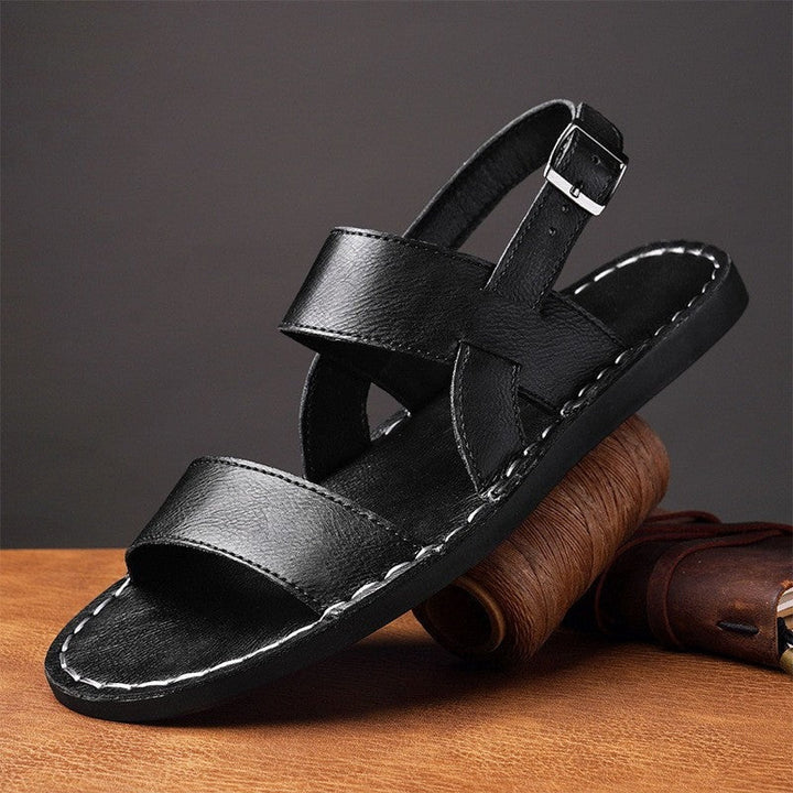 Women's Leather Flat Sandals