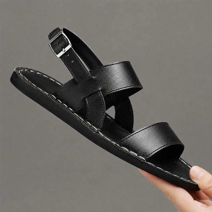 Women's Leather Flat Sandals