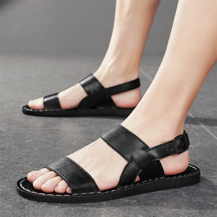 Women's Leather Flat Sandals