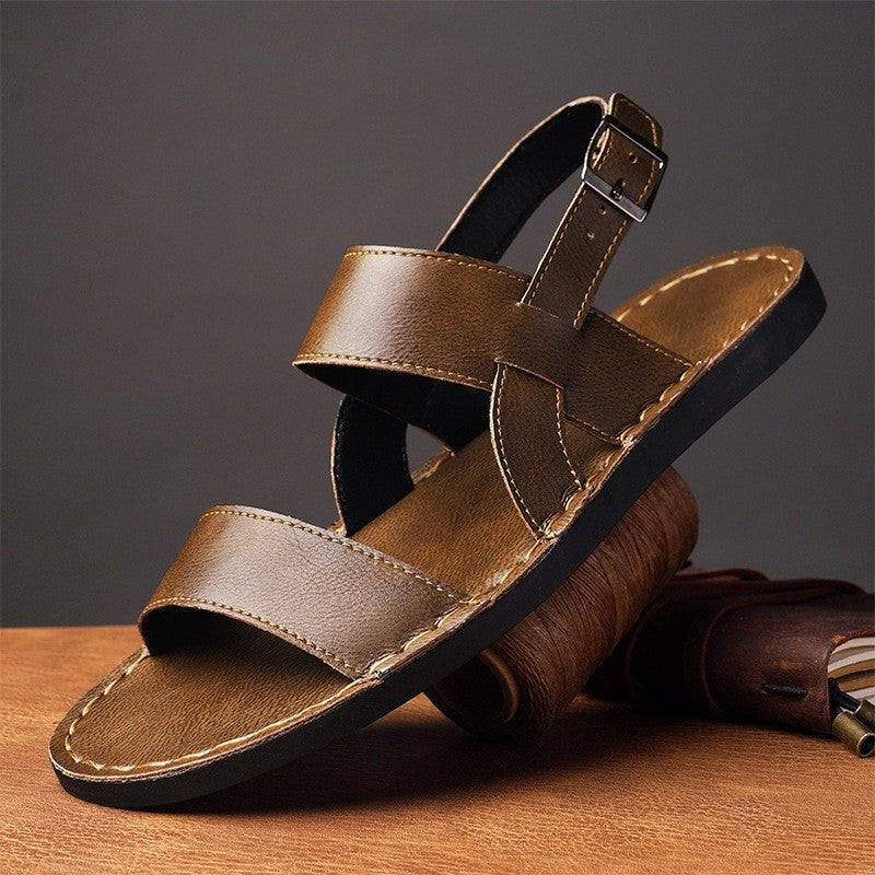 Women's Leather Flat Sandals
